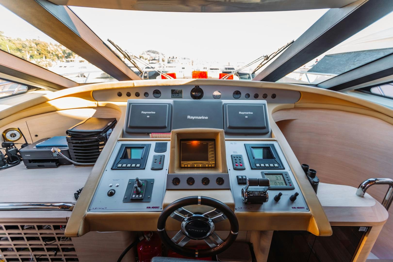 the inside of a plane aboard NAMI Yacht for Sale