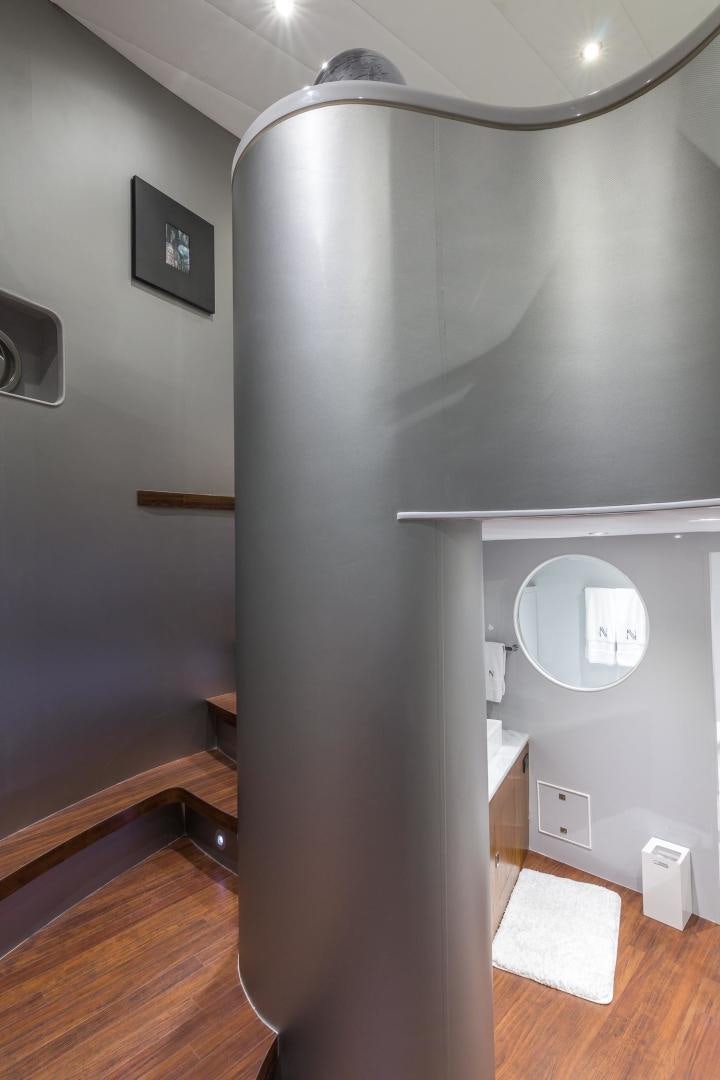 a large metal object in a room aboard NIRVANA Yacht for Sale