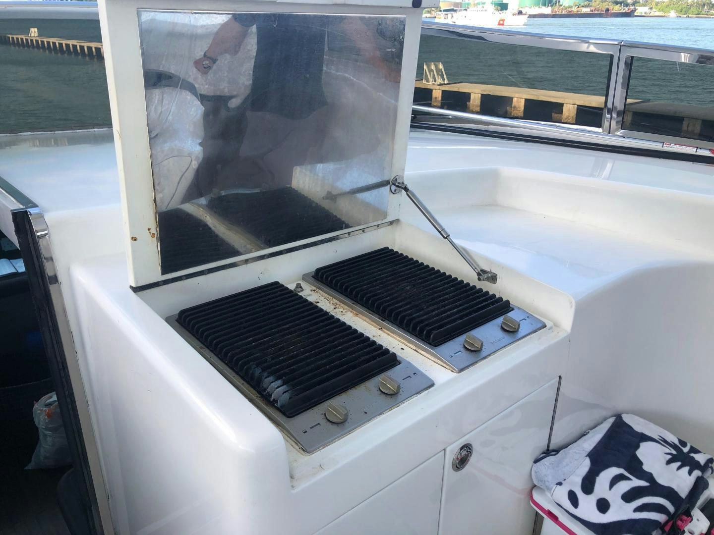 a car with a black keyboard aboard NIRVANA Yacht for Sale