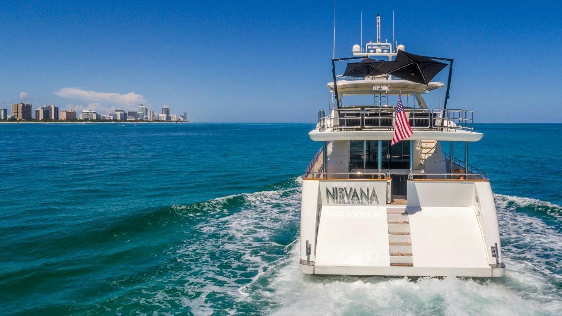 a boat on the water aboard NIRVANA Yacht for Sale