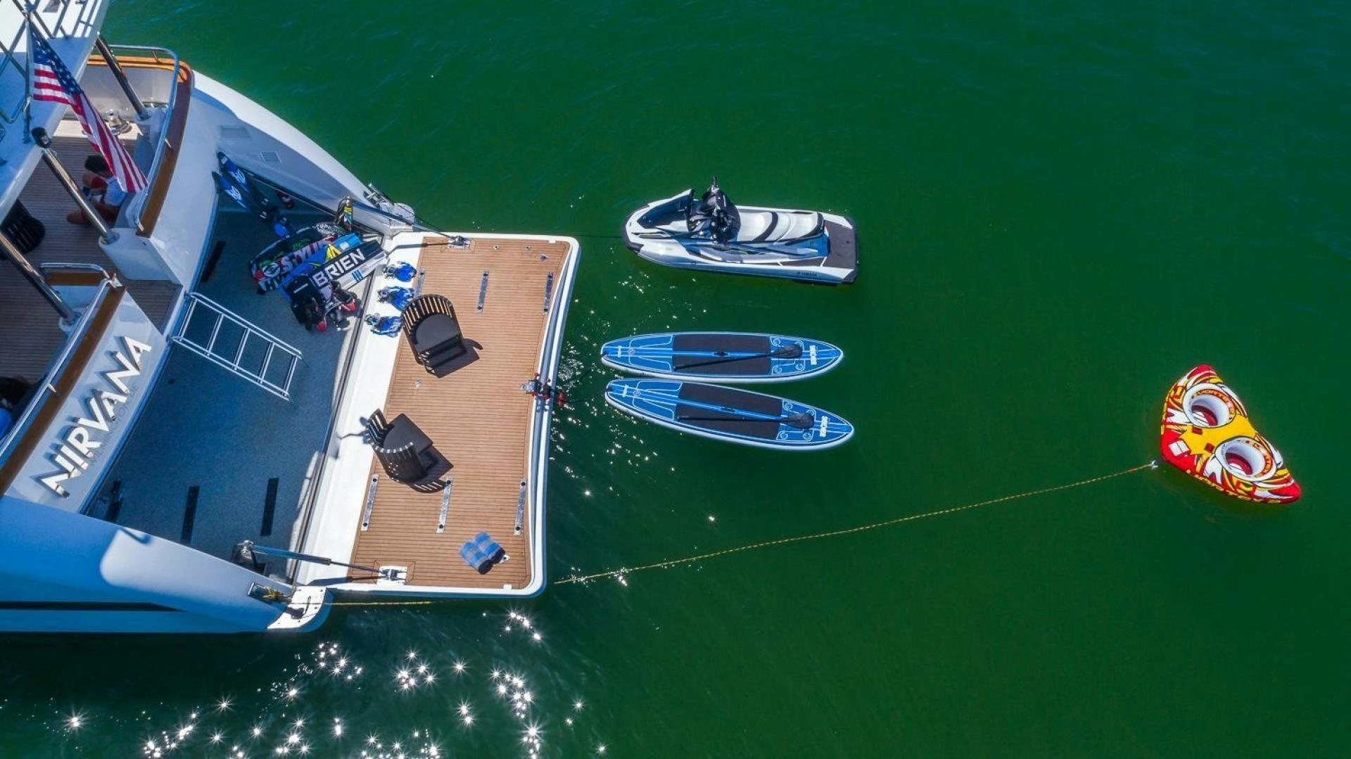 a boat on the water aboard NIRVANA Yacht for Sale