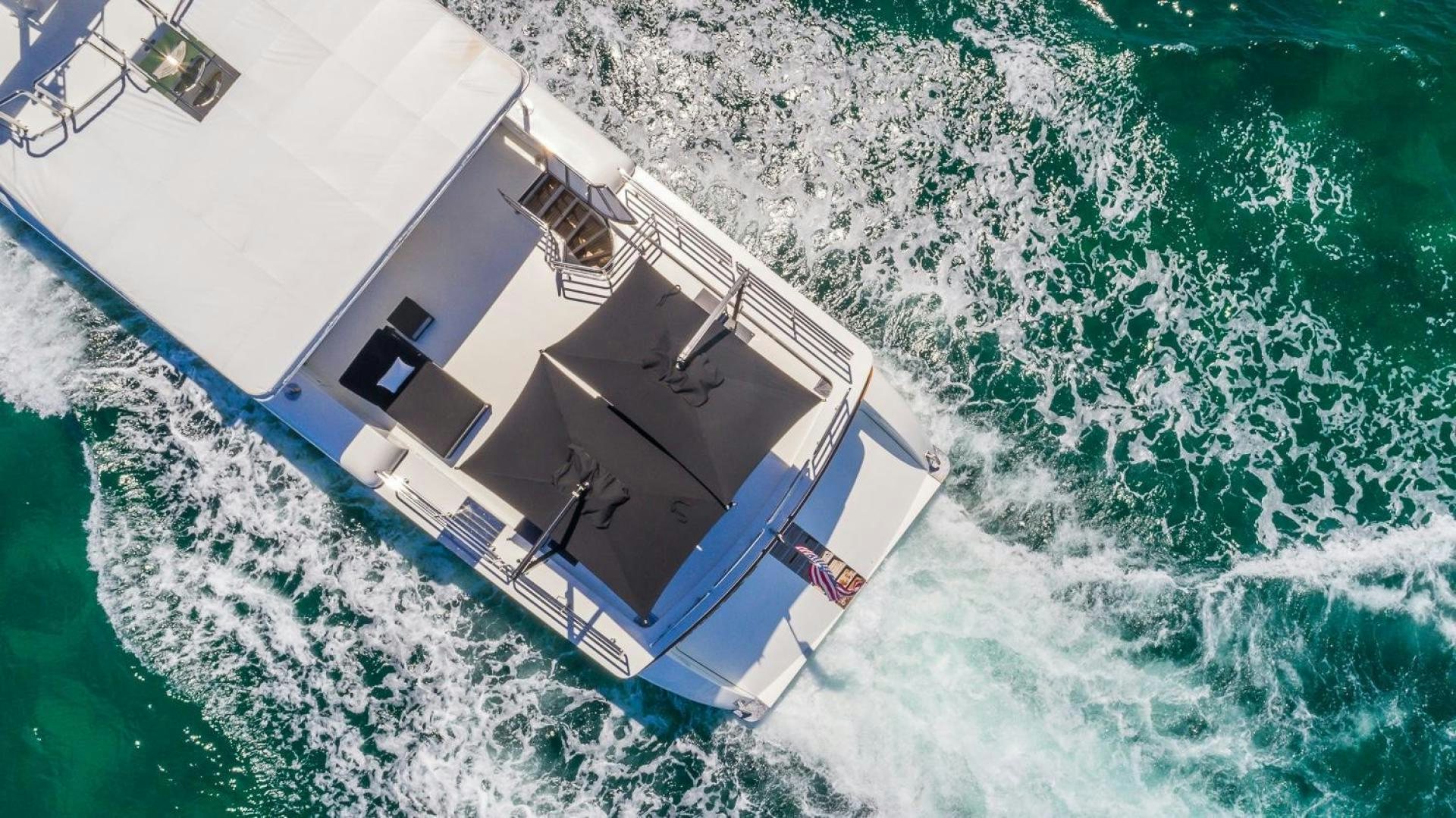 a house surrounded by water aboard NIRVANA Yacht for Sale