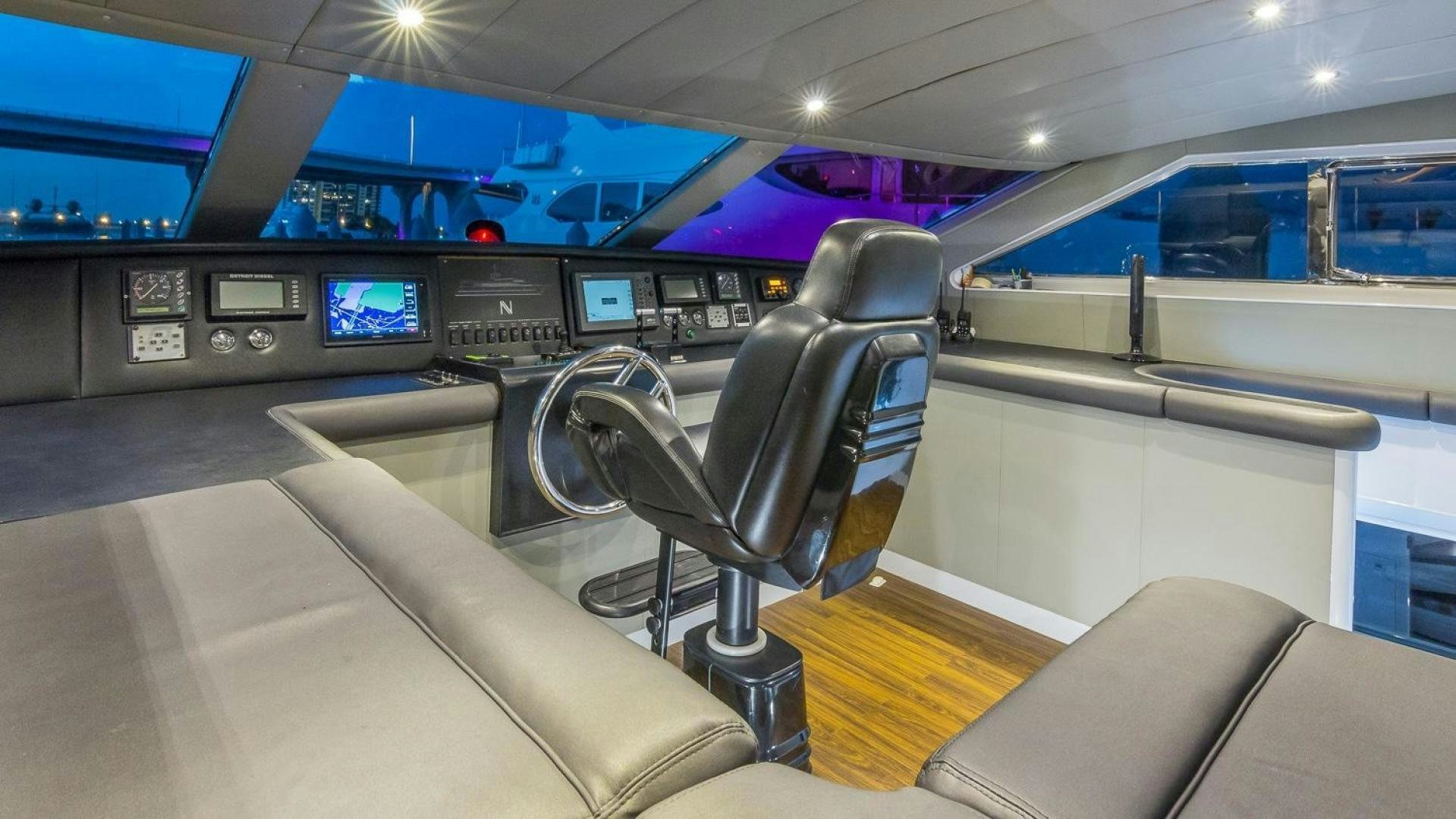 inside of a vehicle aboard NIRVANA Yacht for Sale