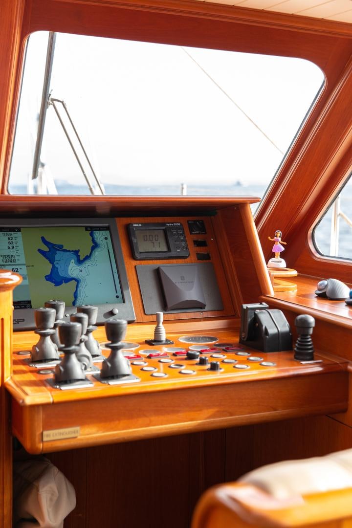 a yellow and black machine aboard AUDREY II Yacht for Sale