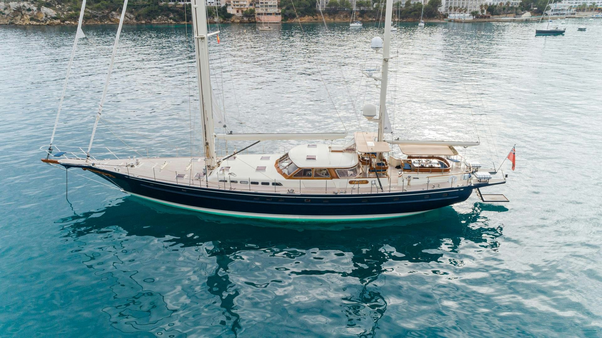 a boat in the water aboard AUDREY II Yacht for Sale