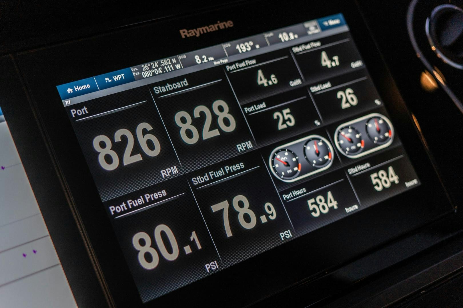 graphical user interface, application aboard BLIND DATE Yacht for Sale