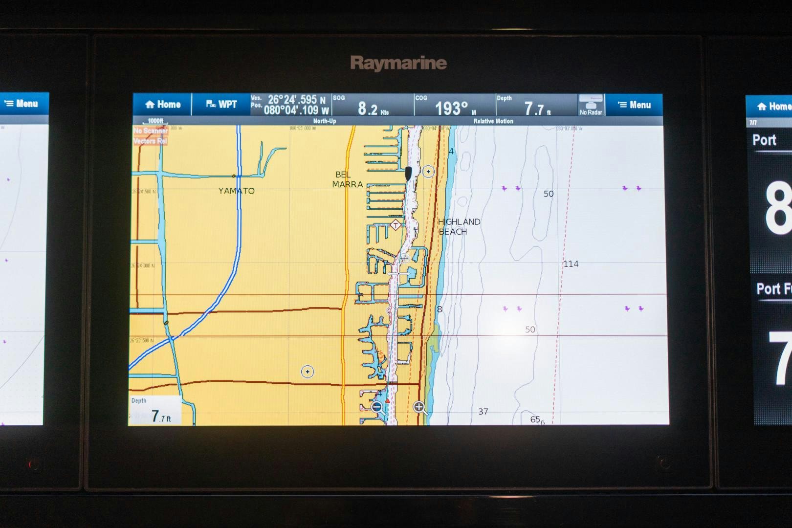 a screen shot of a map aboard BLIND DATE Yacht for Sale