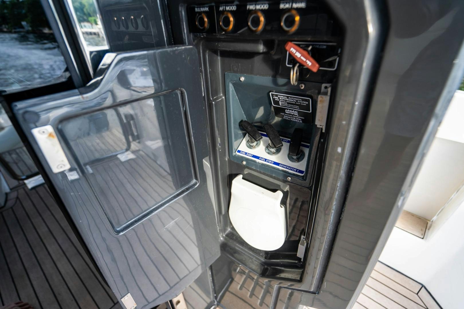 inside of a car aboard BLIND DATE Yacht for Sale