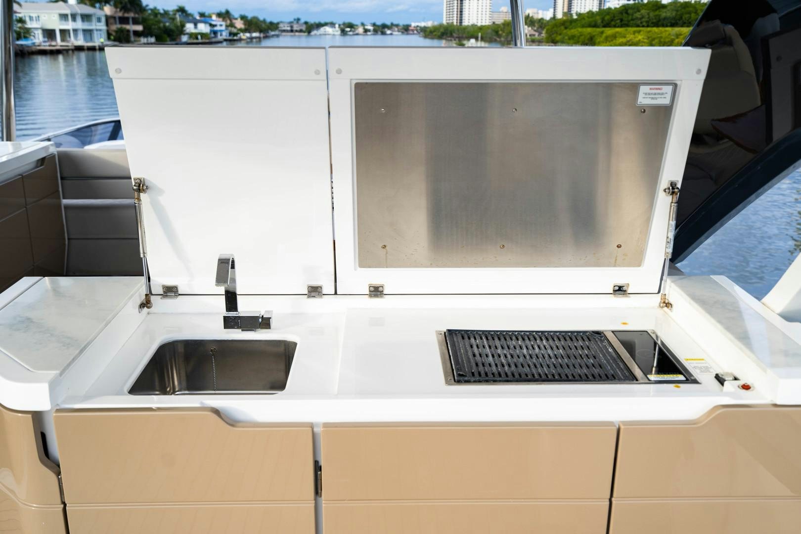 a large white object on a boat aboard BLIND DATE Yacht for Sale