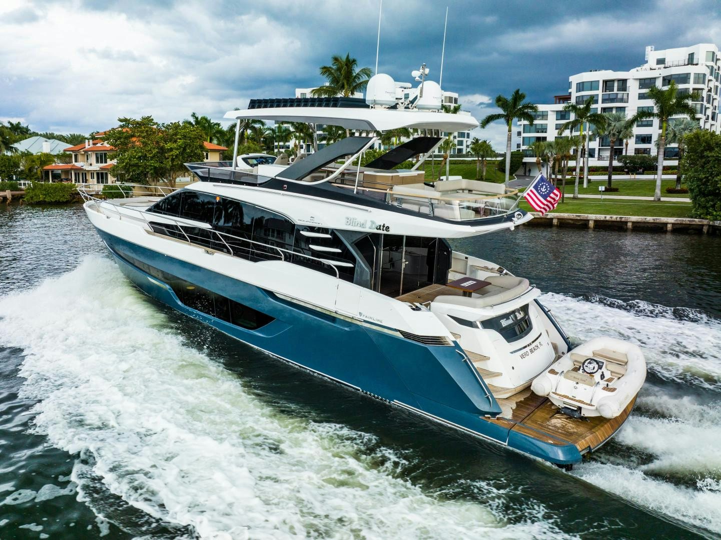 a boat on the water aboard BLIND DATE Yacht for Sale