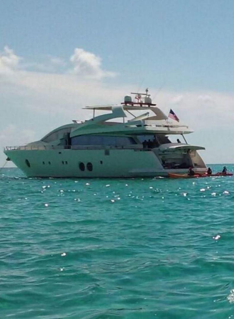 a boat in the water aboard BLUWATER Yacht for Sale