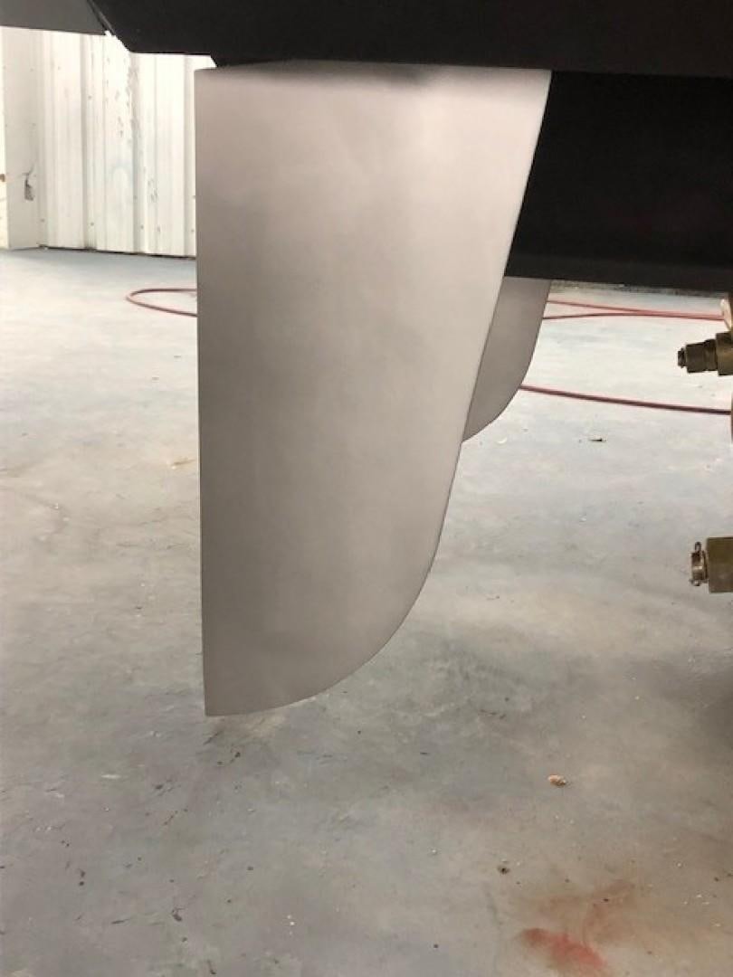 a close up of a leg aboard JOIE DU ROI Yacht for Sale