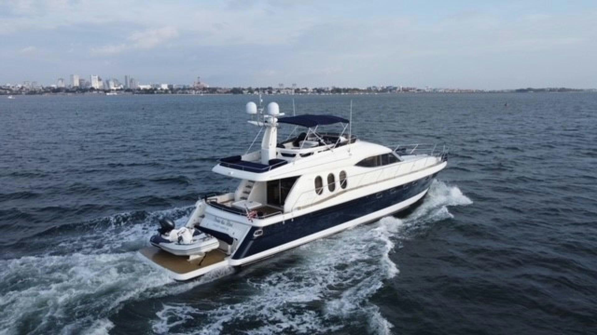 a boat on the water aboard JOIE DU ROI Yacht for Sale
