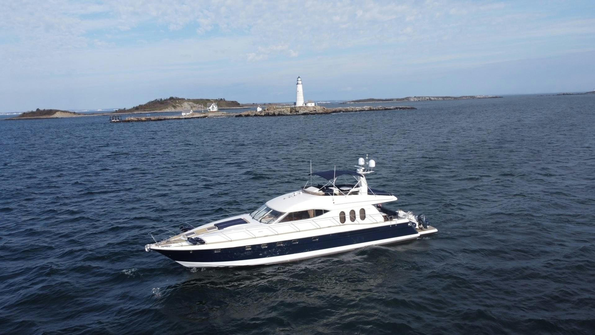 a white yacht in the water aboard JOIE DU ROI Yacht for Sale