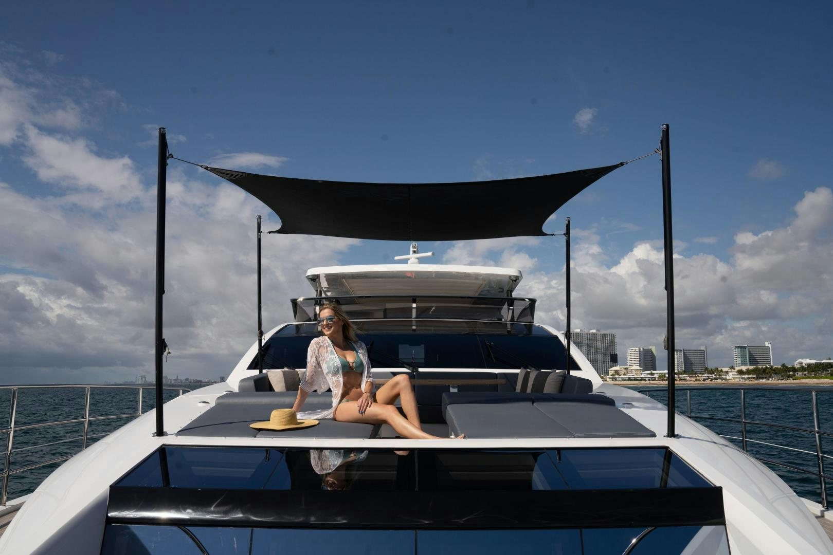 a person sitting on a boat aboard NONE Yacht for Sale