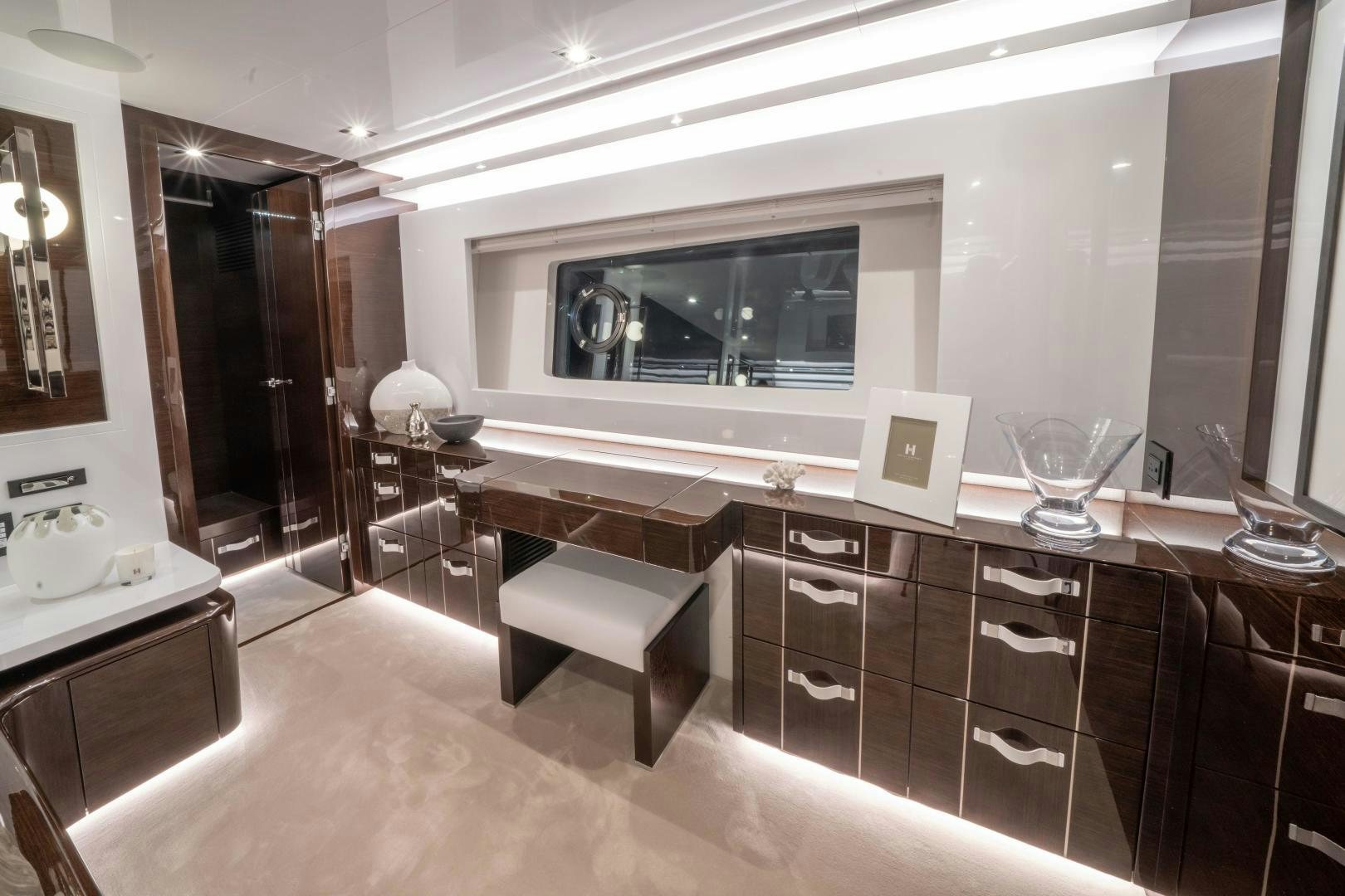 a large kitchen with a large island aboard NONE Yacht for Sale
