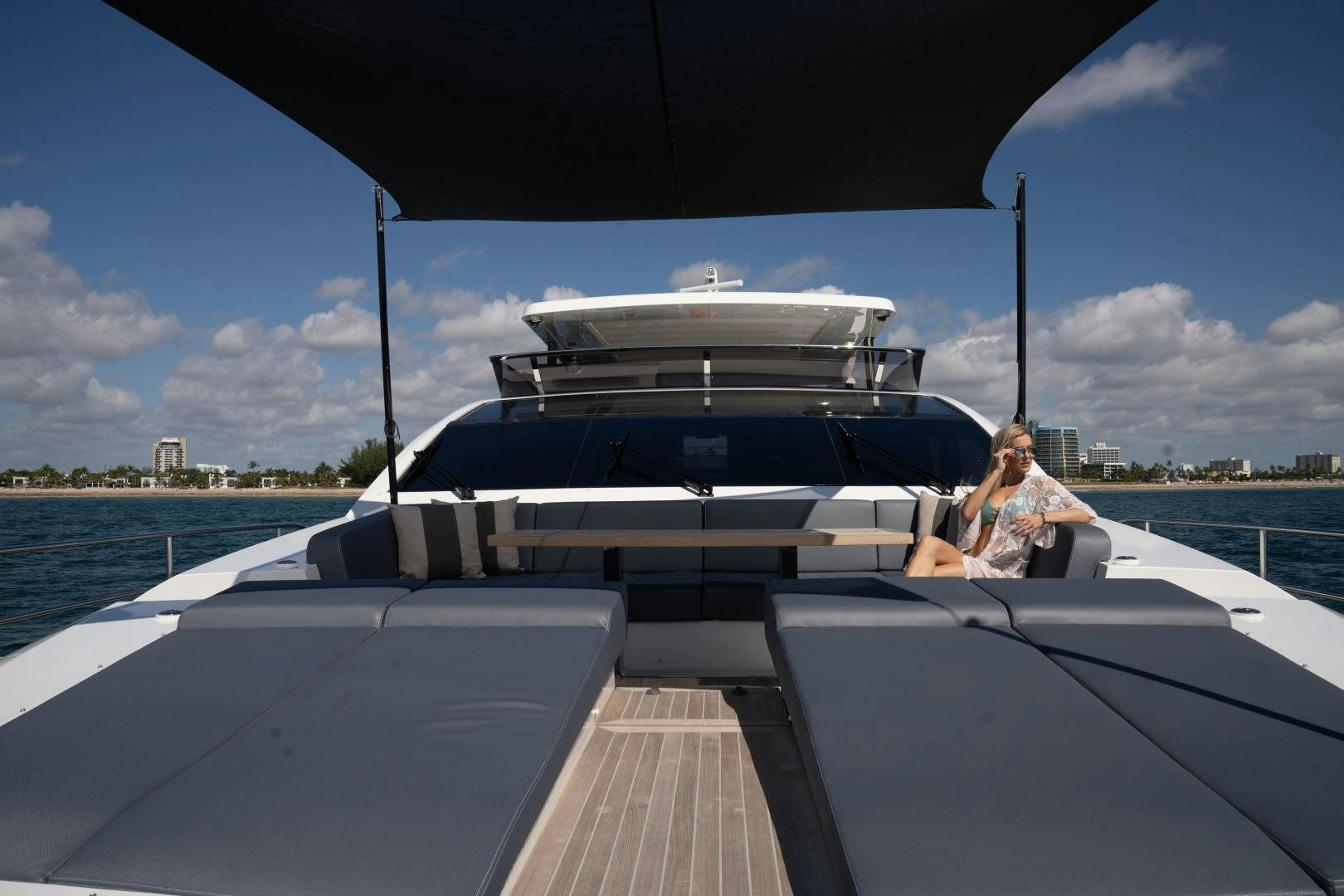 a person sitting on a boat aboard NONE Yacht for Sale
