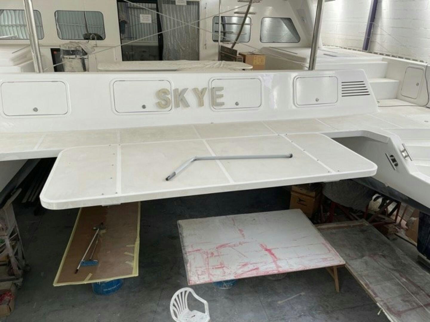a large white machine aboard SKYE Yacht for Sale