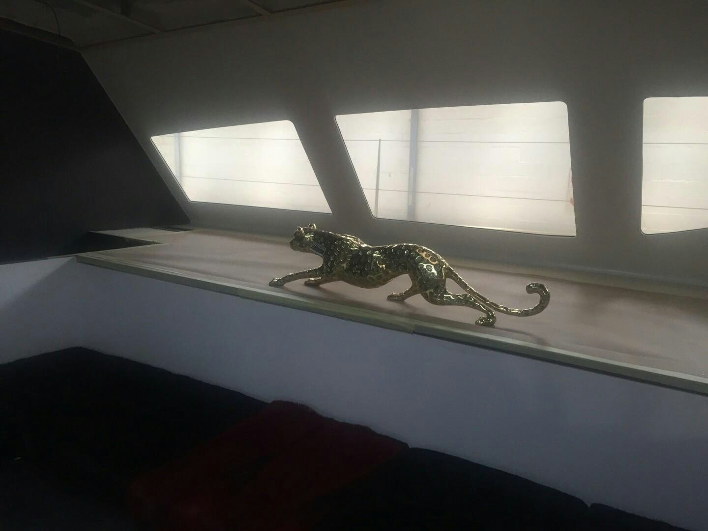 a lizard on a window sill aboard SKYE Yacht for Sale