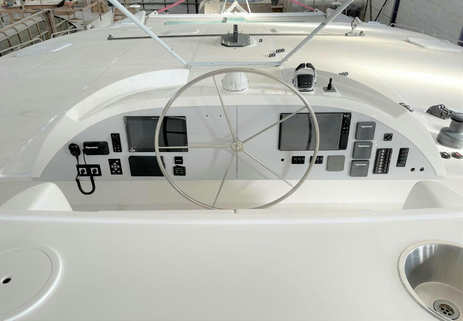 a white and black object aboard SKYE Yacht for Sale