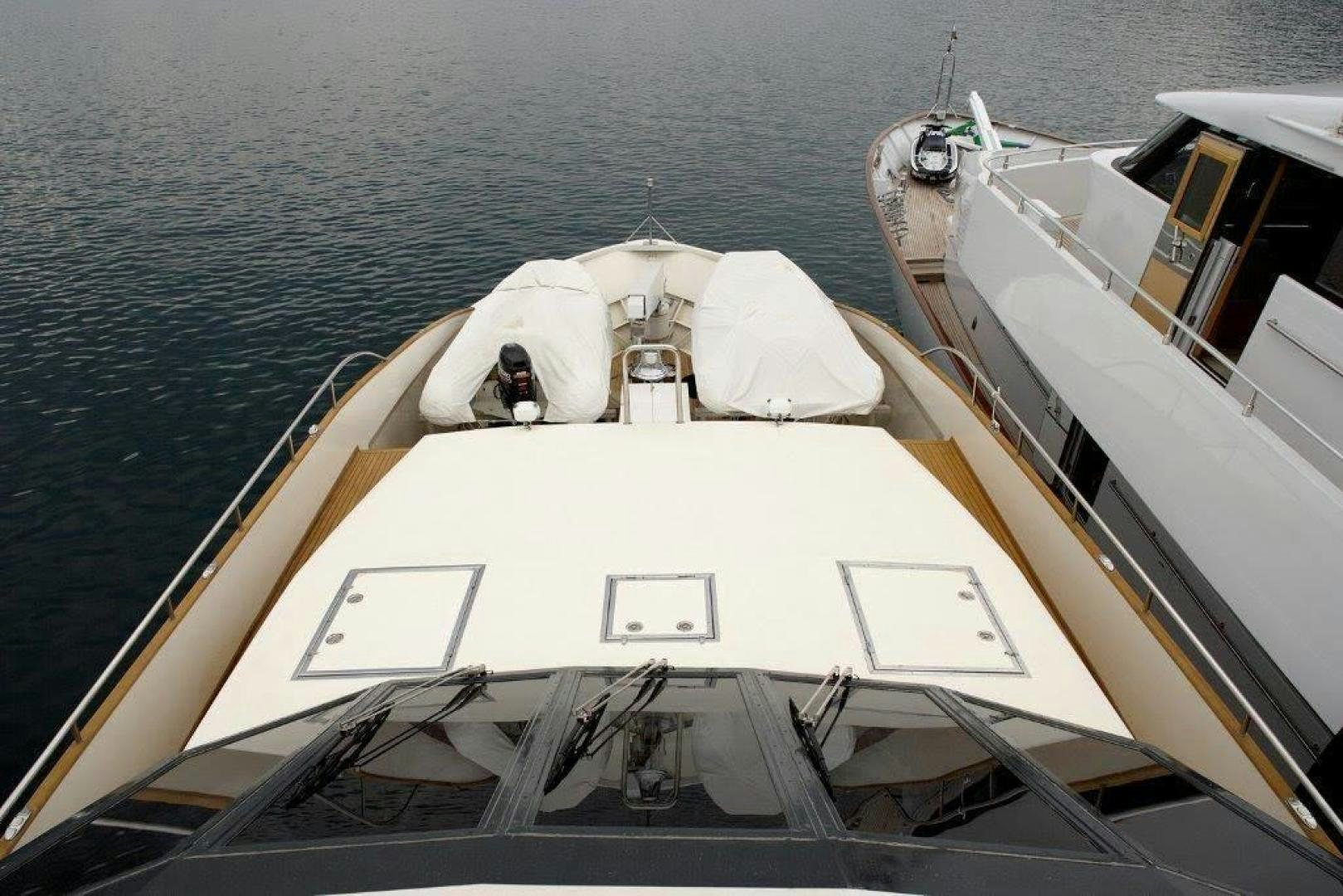 a boat on the water aboard CORVUS Yacht for Sale