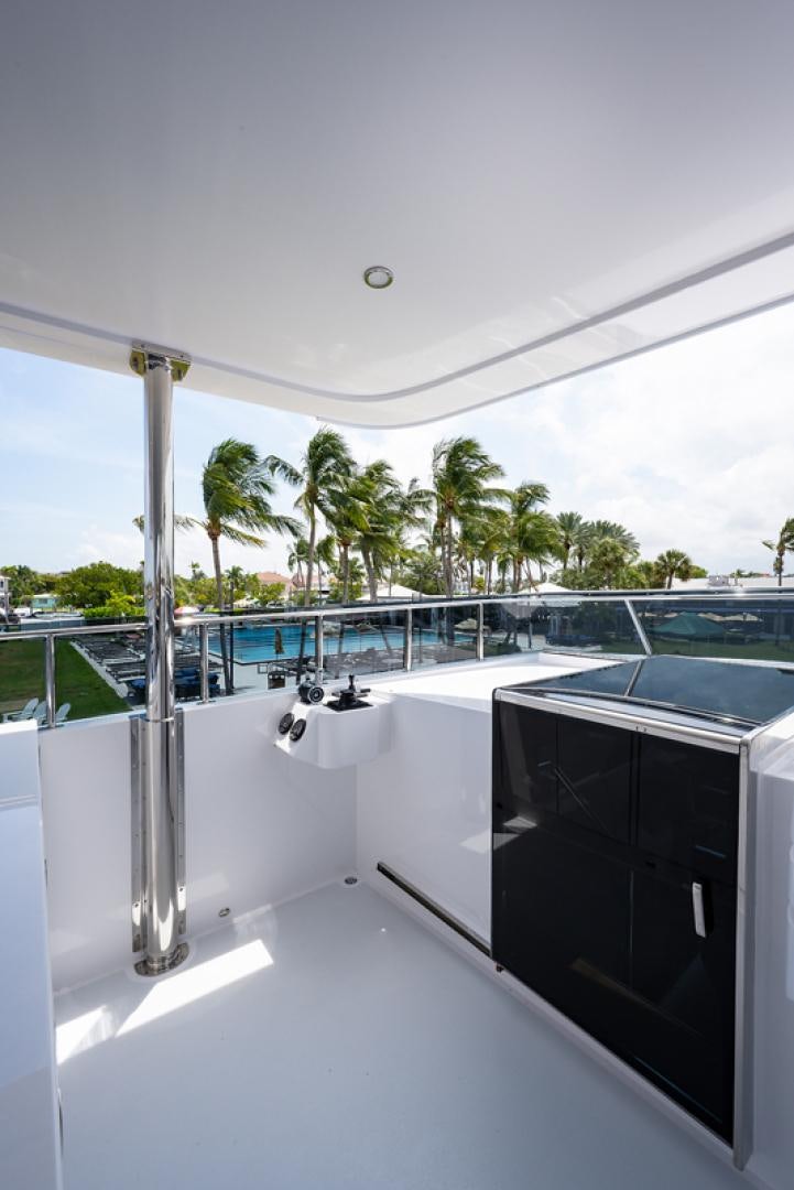 a large white and black swimming pool aboard GALATI G120 SIGNATURE SERIES Yacht for Sale