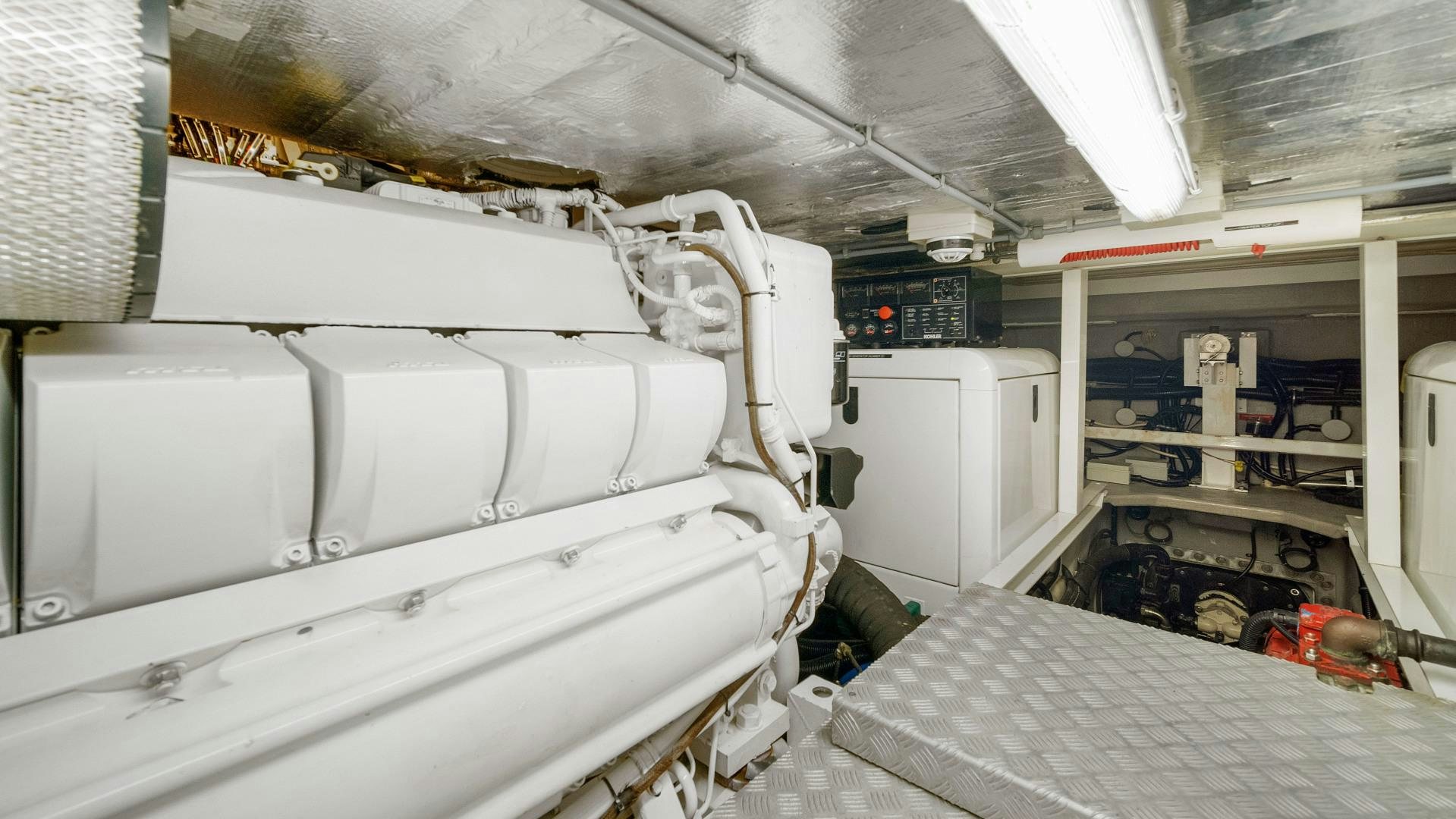 a white machine in a room aboard DIABLO BLANCO Yacht for Sale