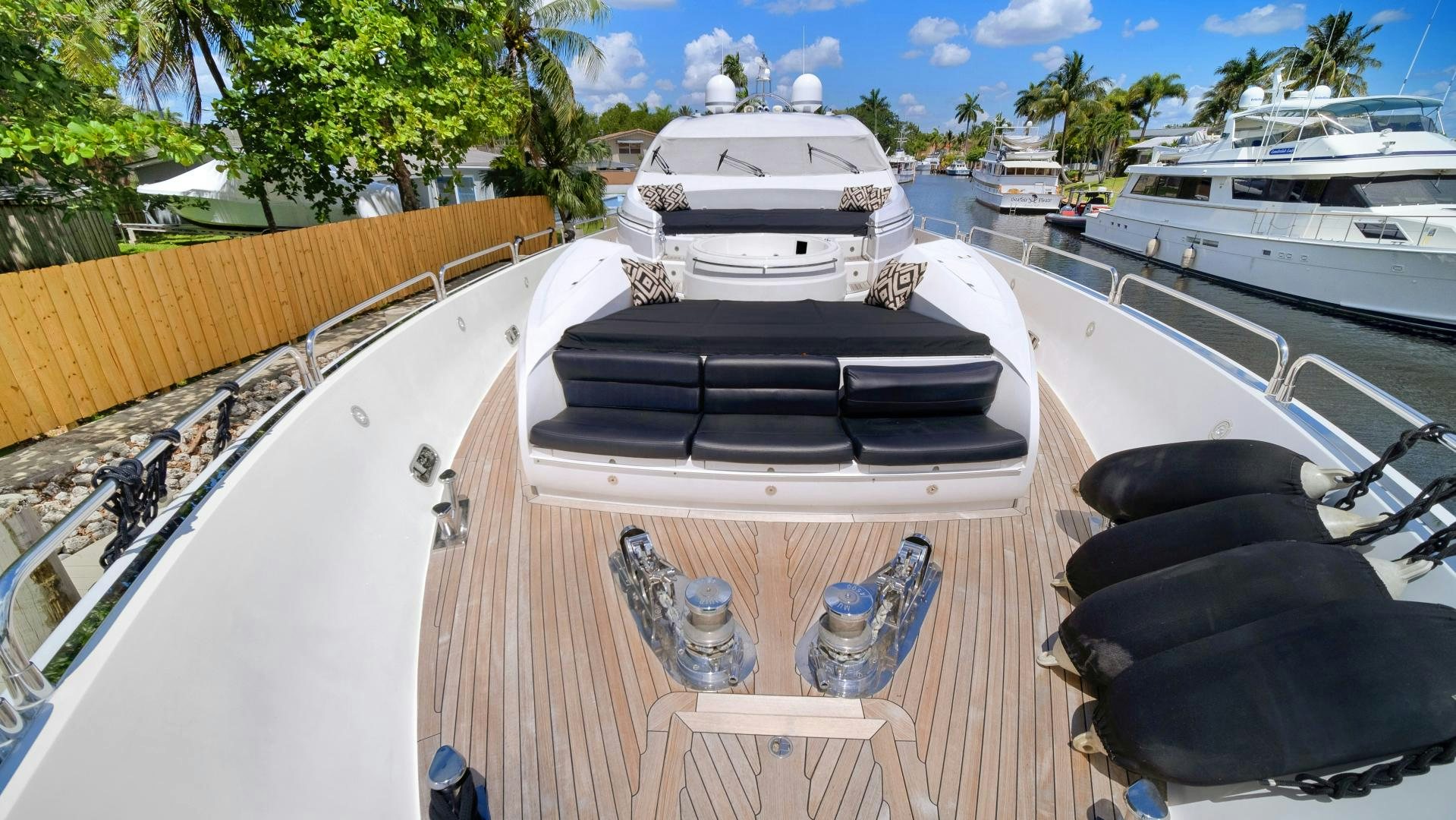 a boat on a deck aboard DIABLO BLANCO Yacht for Sale