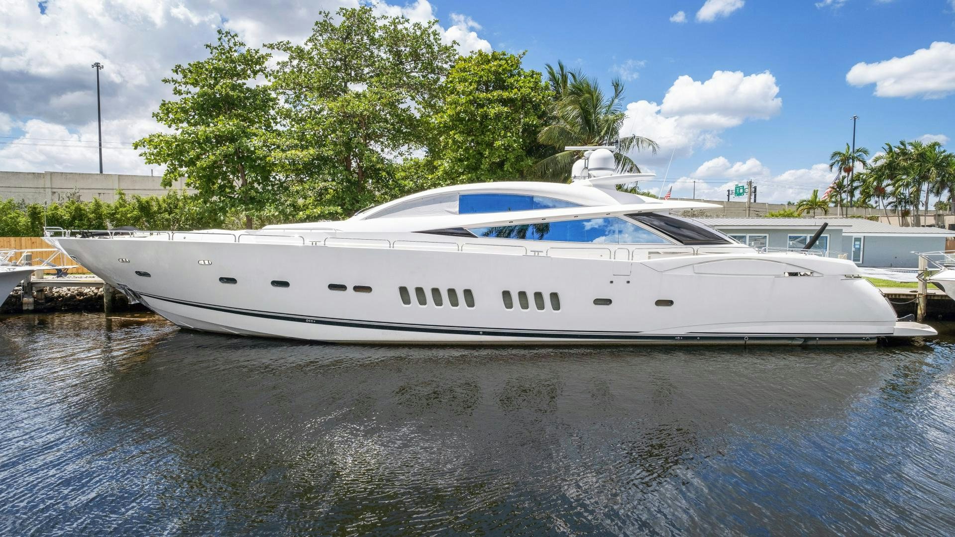 a white yacht on the water aboard DIABLO BLANCO Yacht for Sale