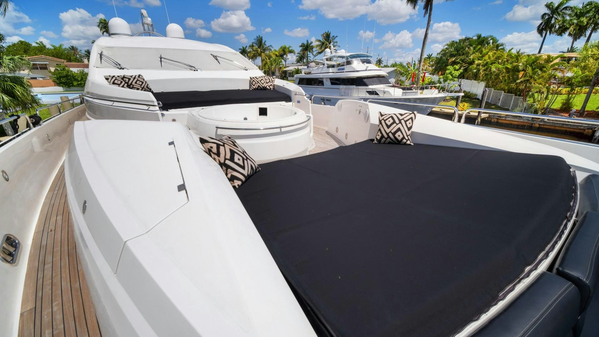 a group of boats in a harbor aboard DIABLO BLANCO Yacht for Sale