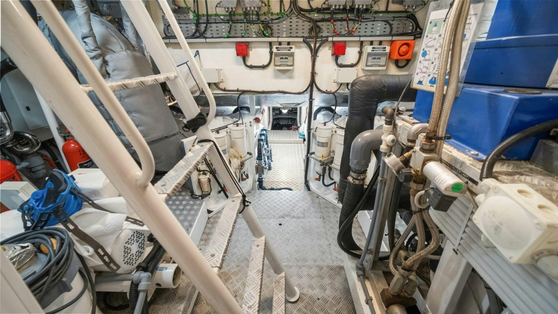 a machine with pipes aboard DIABLO BLANCO Yacht for Sale