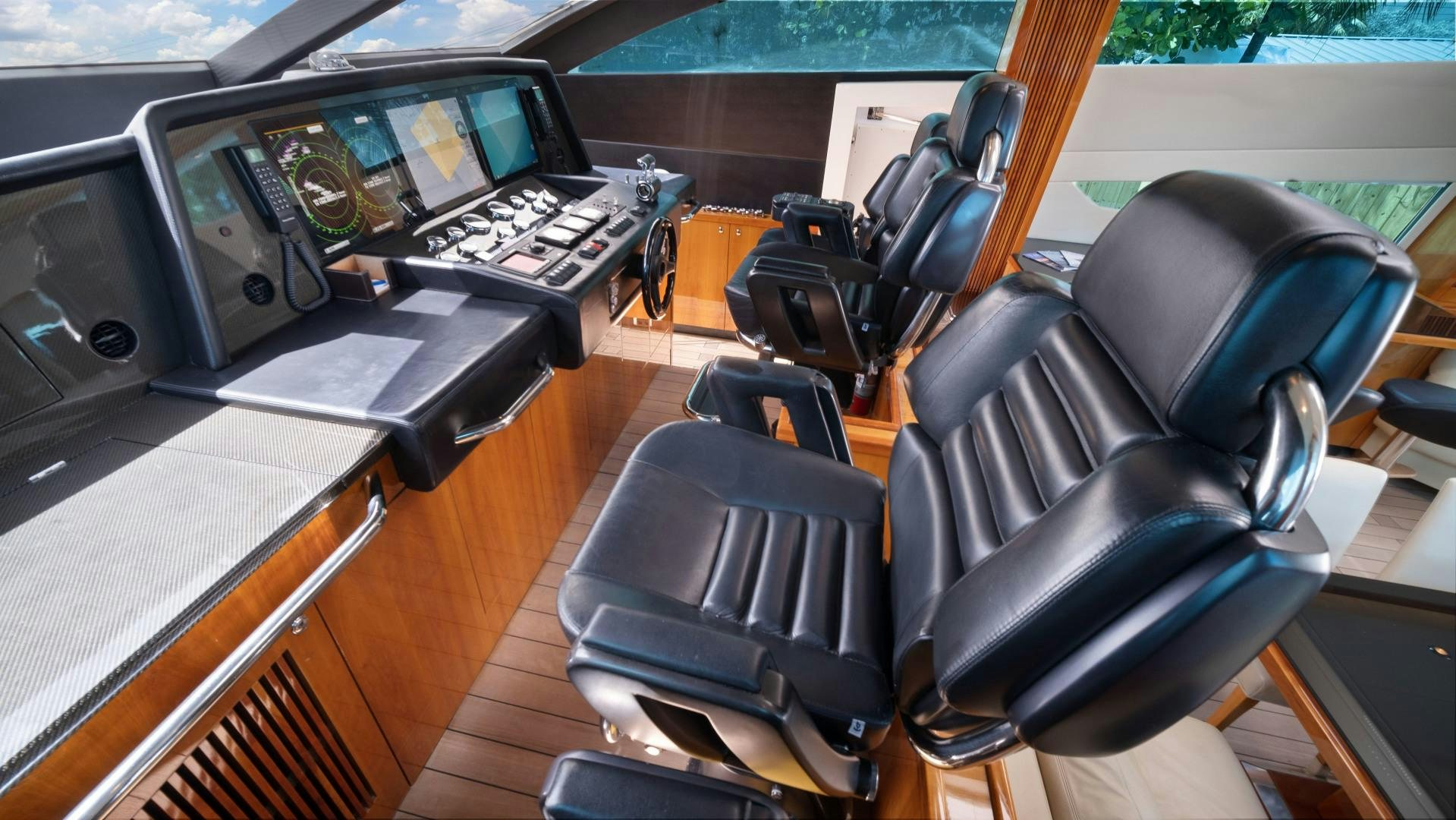 inside of a car aboard DIABLO BLANCO Yacht for Sale
