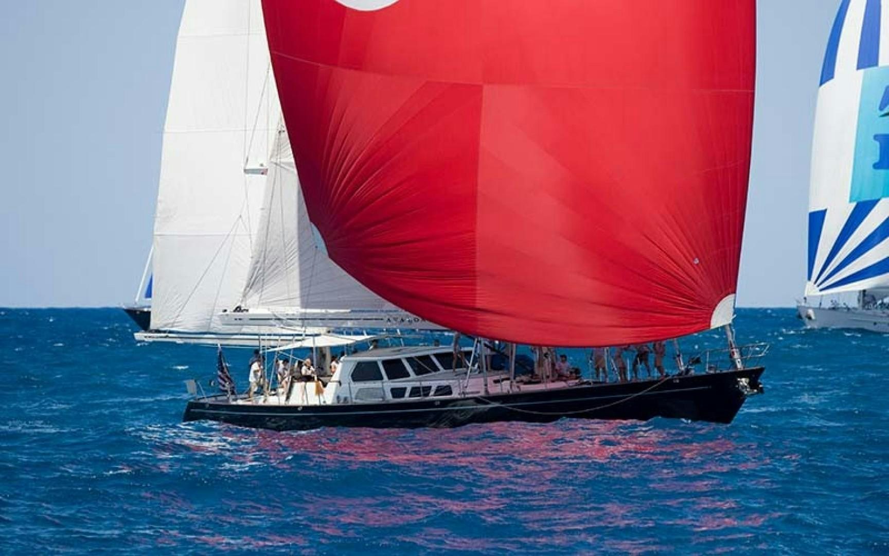 a group of sailboats on the water aboard AVALON Yacht for Sale
