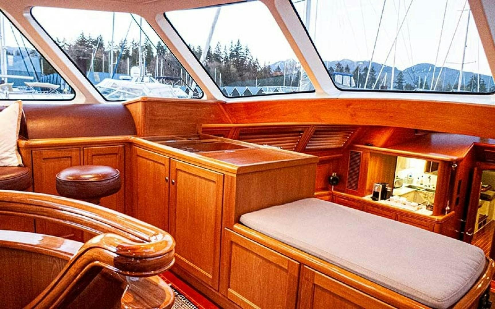inside of a boat aboard AVALON Yacht for Sale