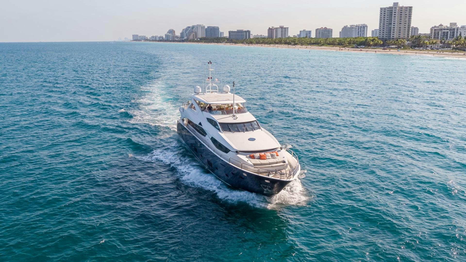 a boat on the water aboard LE SORELLE III Yacht for Sale