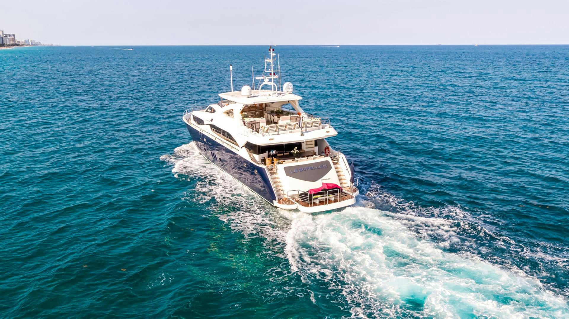 a ship in the water aboard LE SORELLE III Yacht for Sale