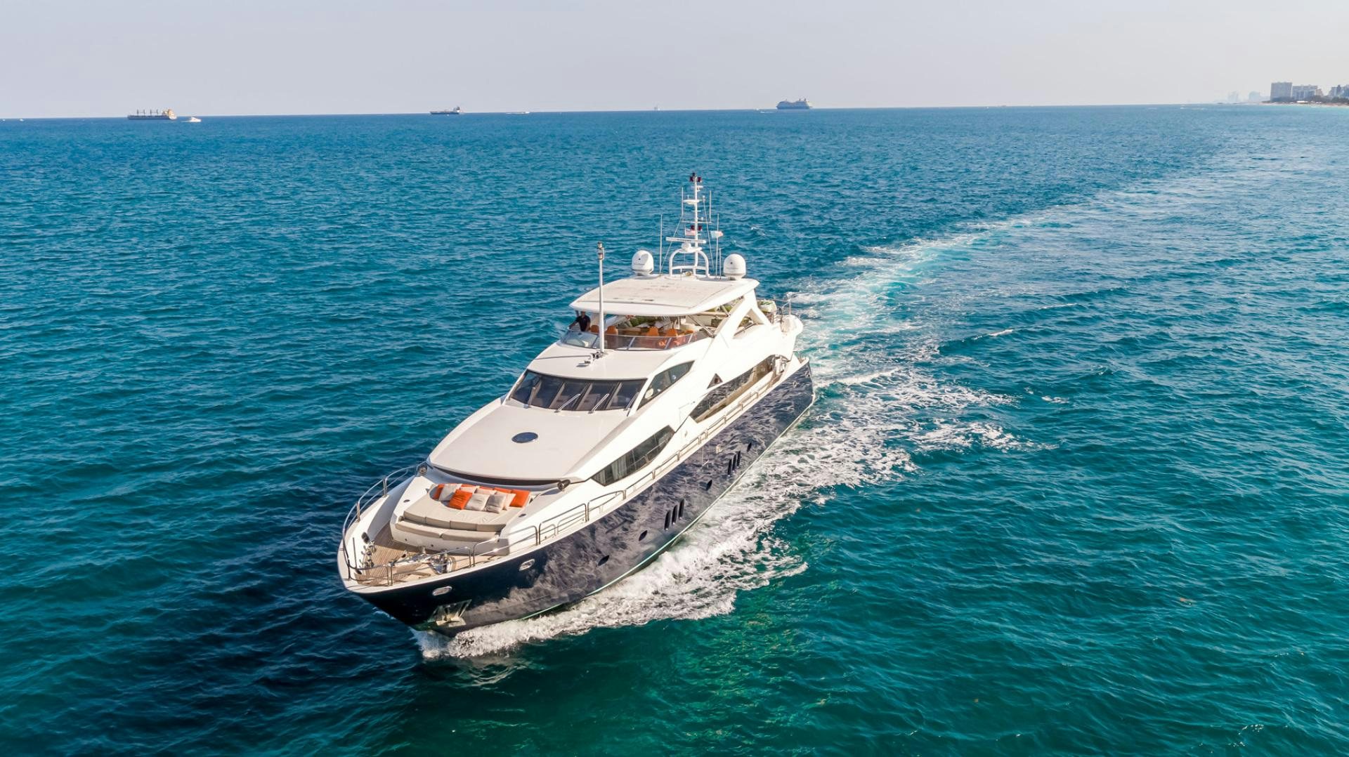 a ship in the water aboard LE SORELLE III Yacht for Sale