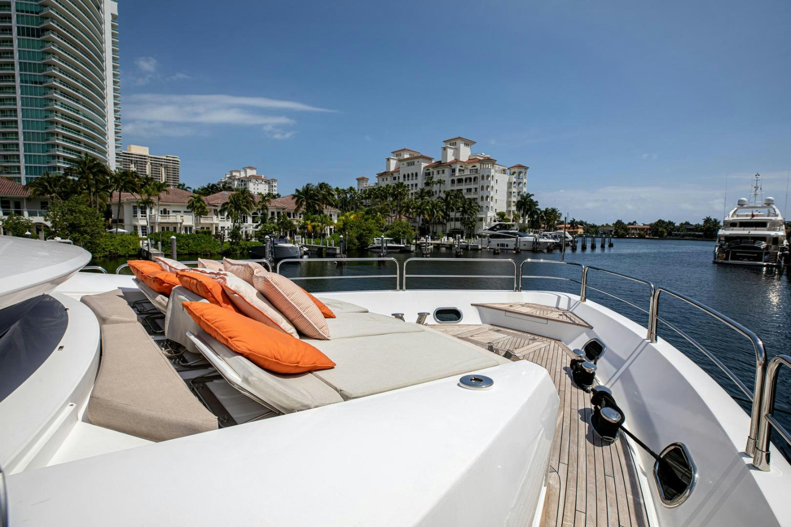 a boat on a body of water aboard LE SORELLE III Yacht for Sale