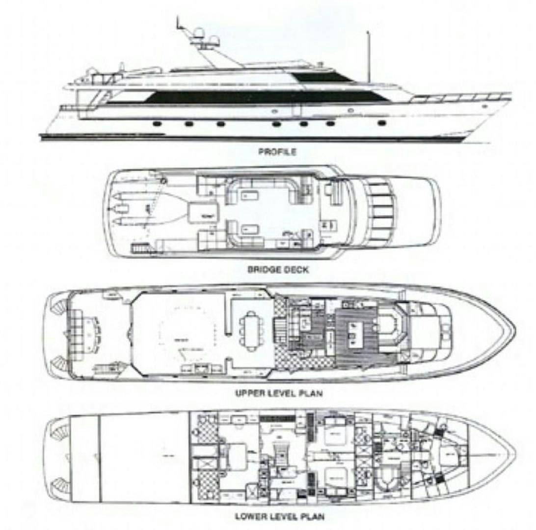diagram, engineering drawing aboard MEMORYMAKER Yacht for Sale