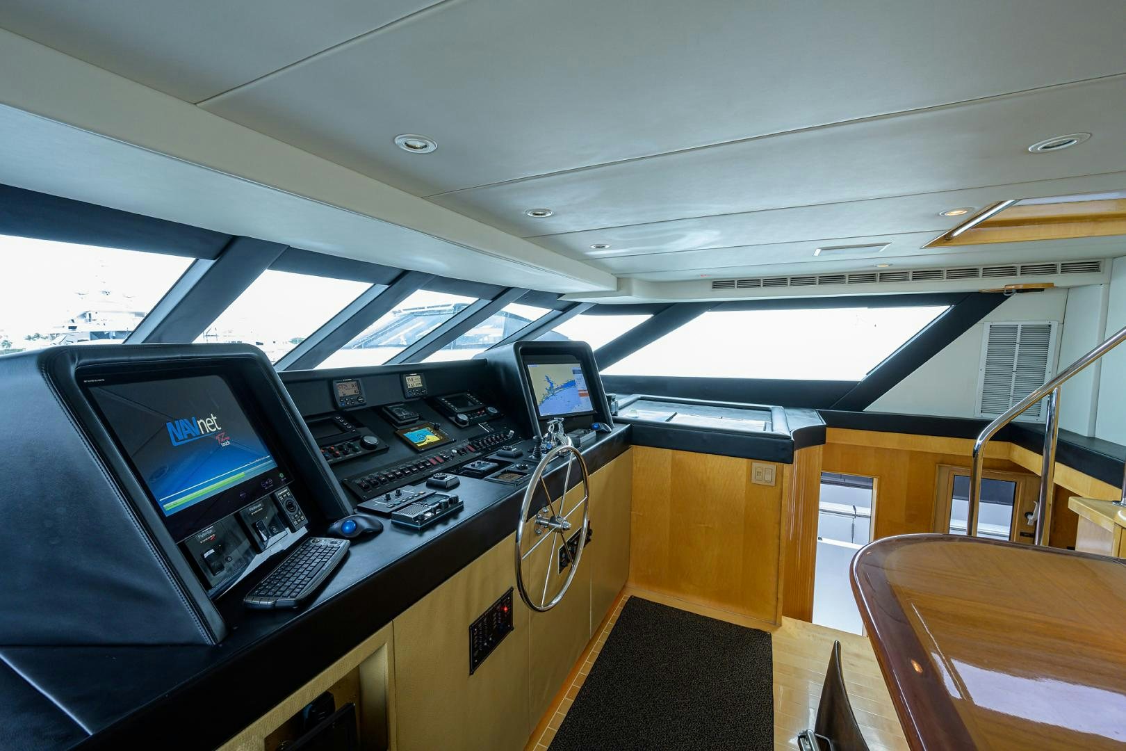 inside of a vehicle with computers aboard MEMORYMAKER Yacht for Sale