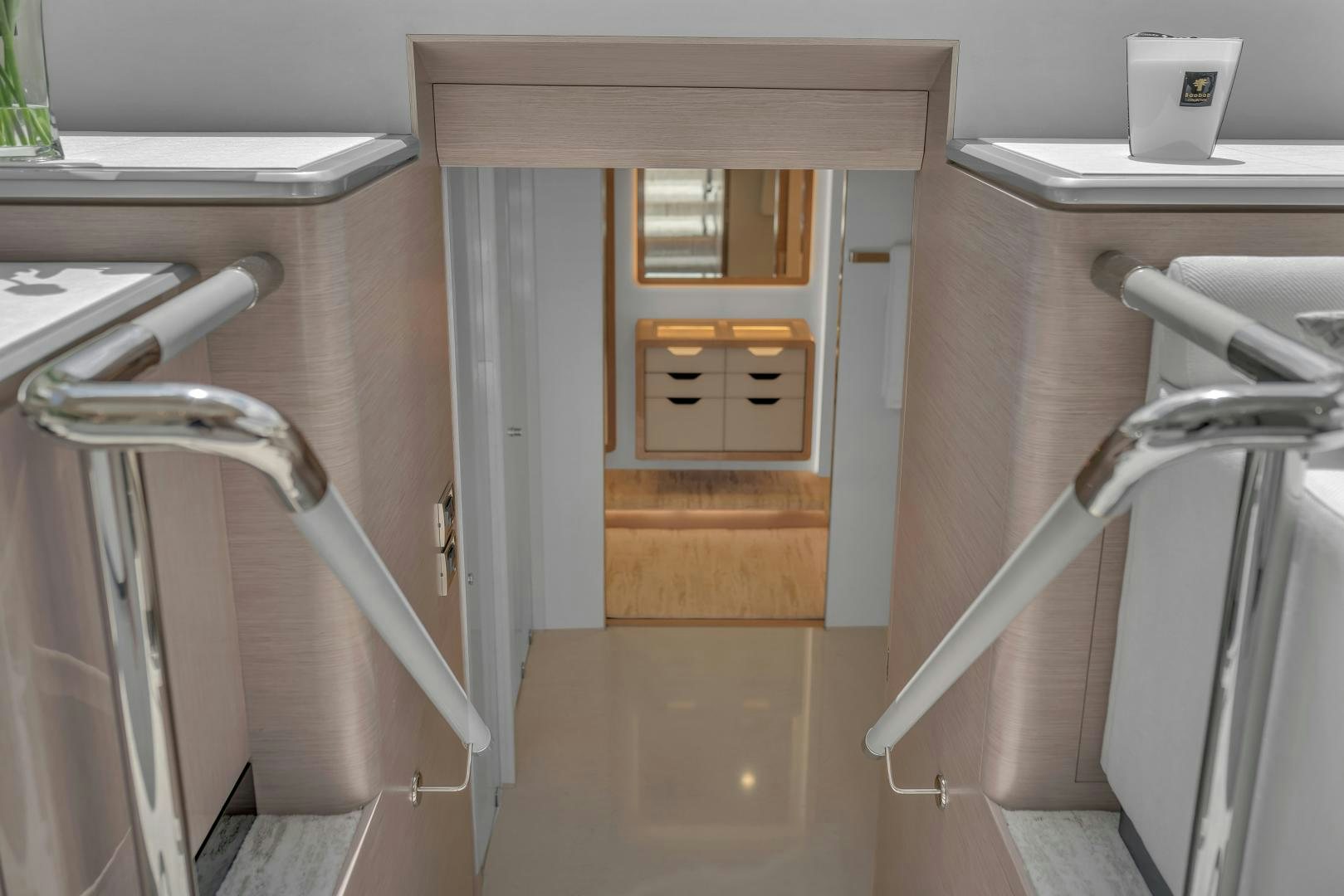 a bathroom with a sink and a toilet aboard CARBON COPY Yacht for Sale