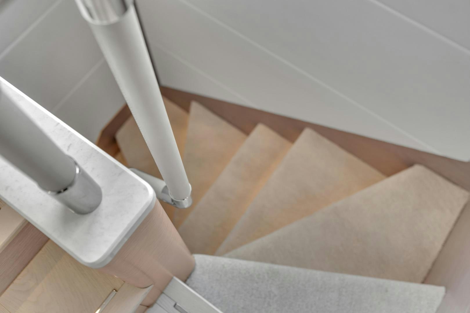 a roll of toilet paper on a wooden surface aboard CARBON COPY Yacht for Sale