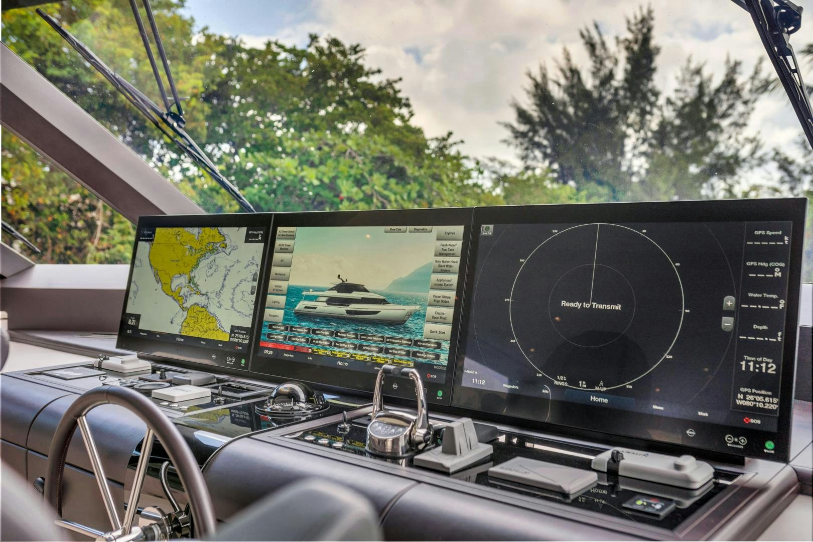 a large black electronic device aboard CARBON COPY Yacht for Sale