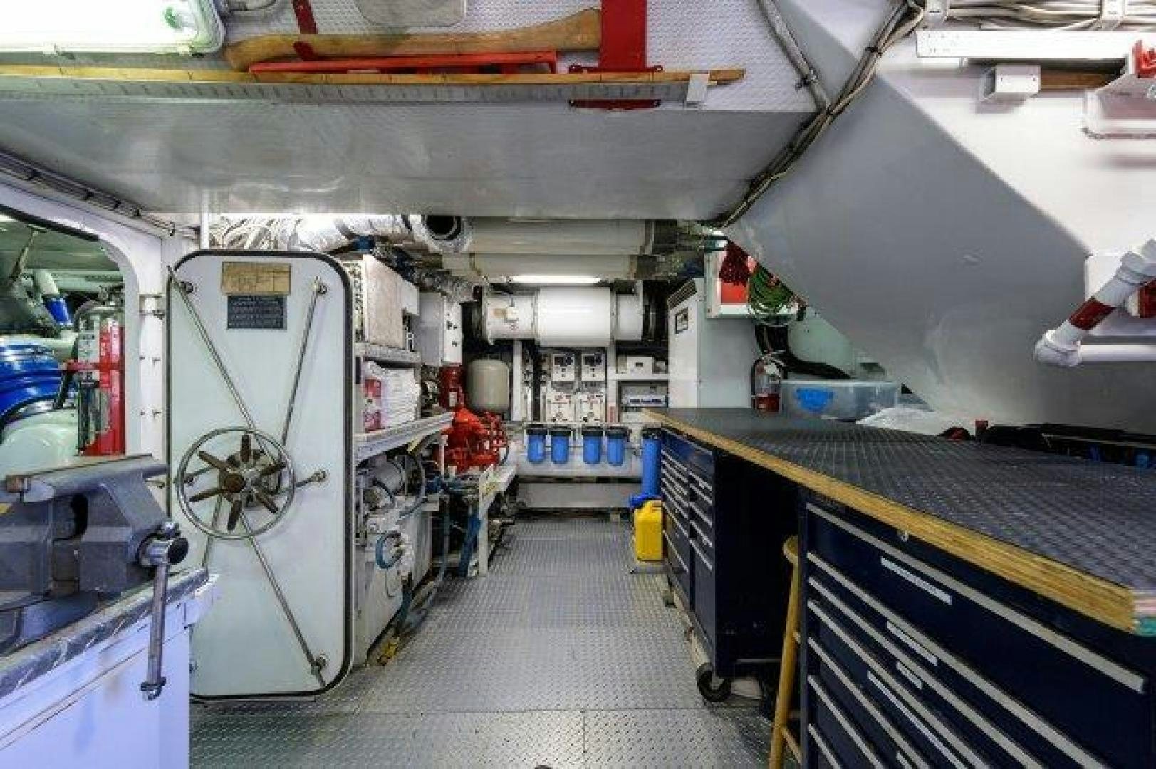 a room with machinery aboard UH OH Yacht for Sale