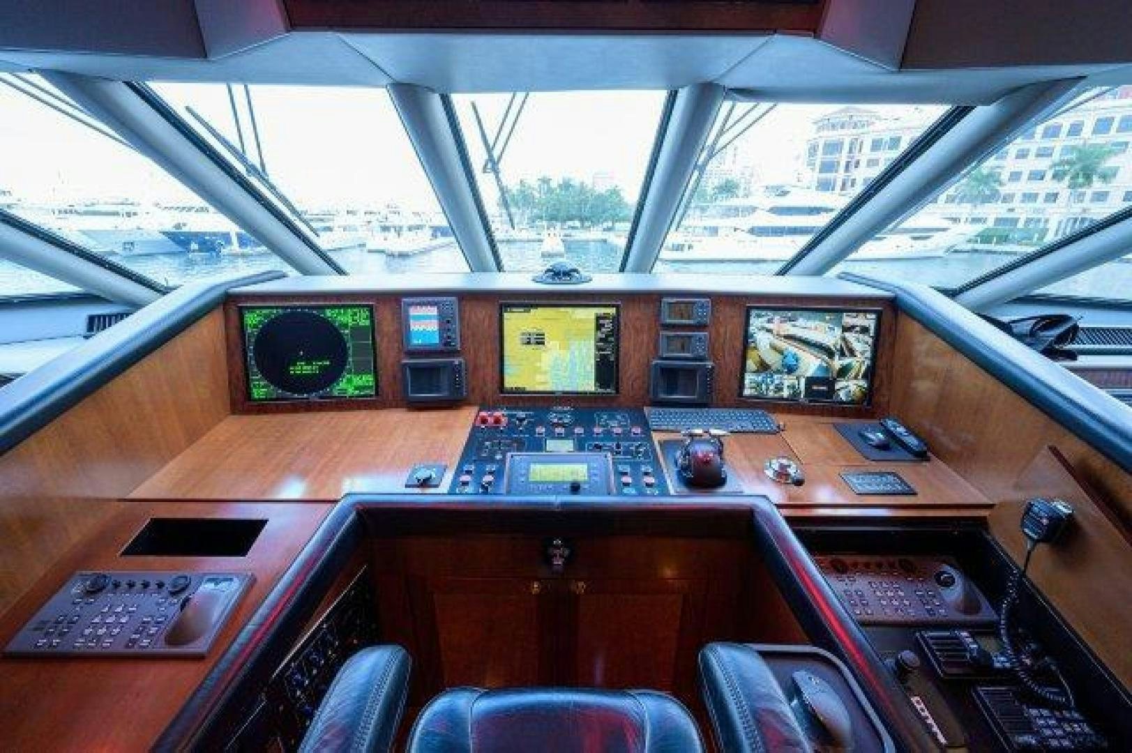 inside of a control room aboard UH OH Yacht for Sale