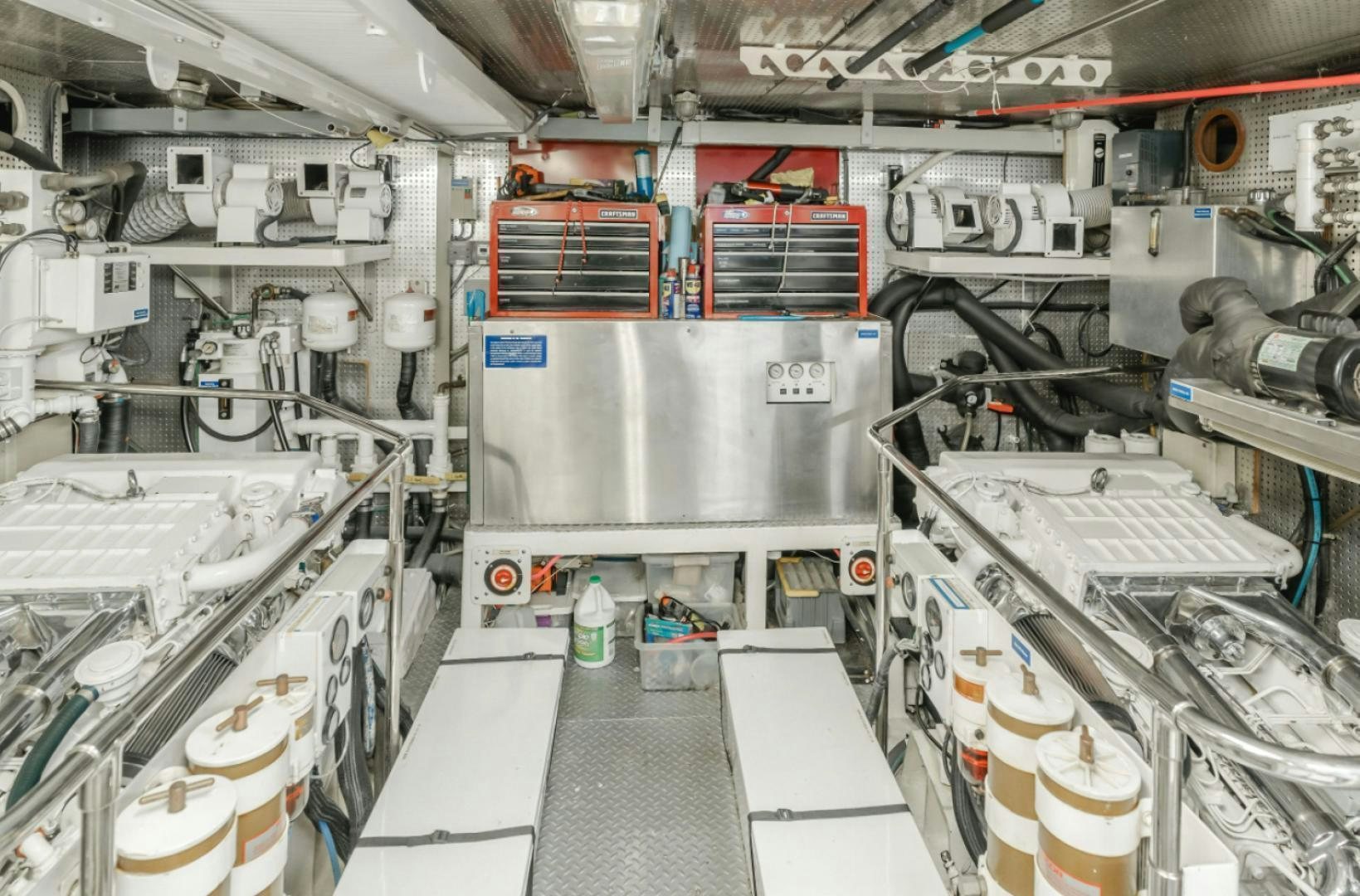 a room with machinery aboard MARBELLA Yacht for Sale