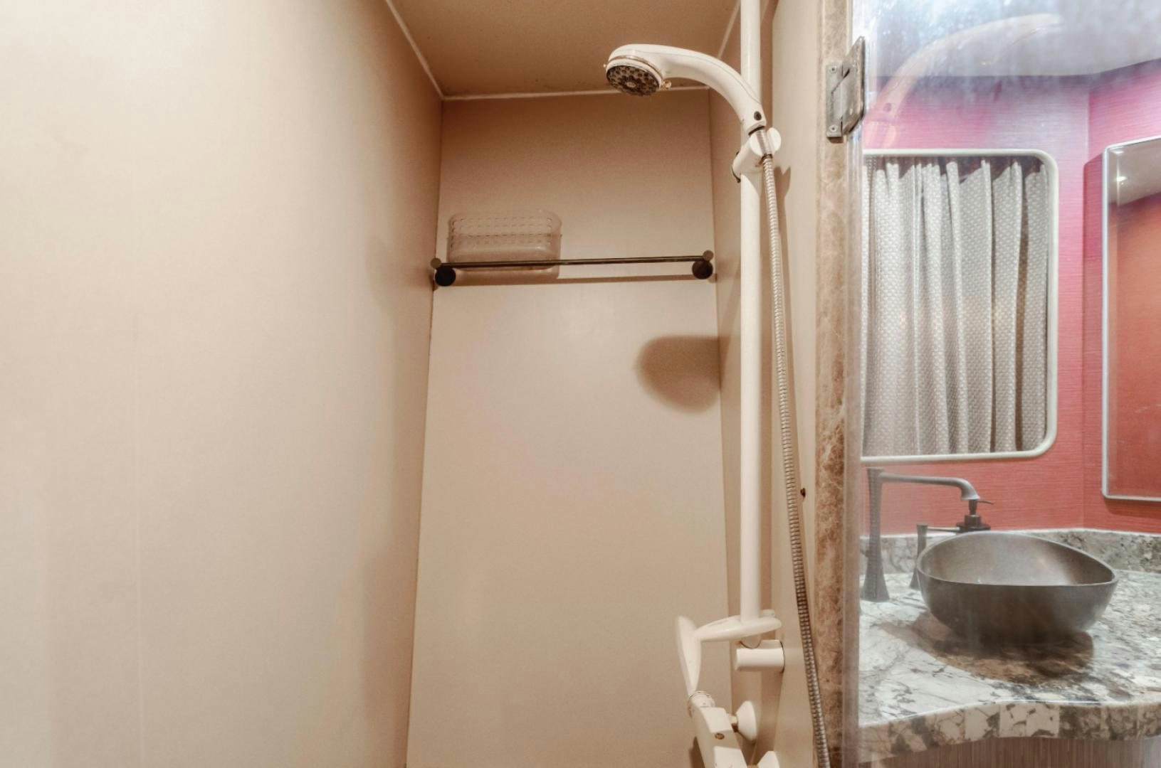 a sink and a shower aboard MARBELLA Yacht for Sale