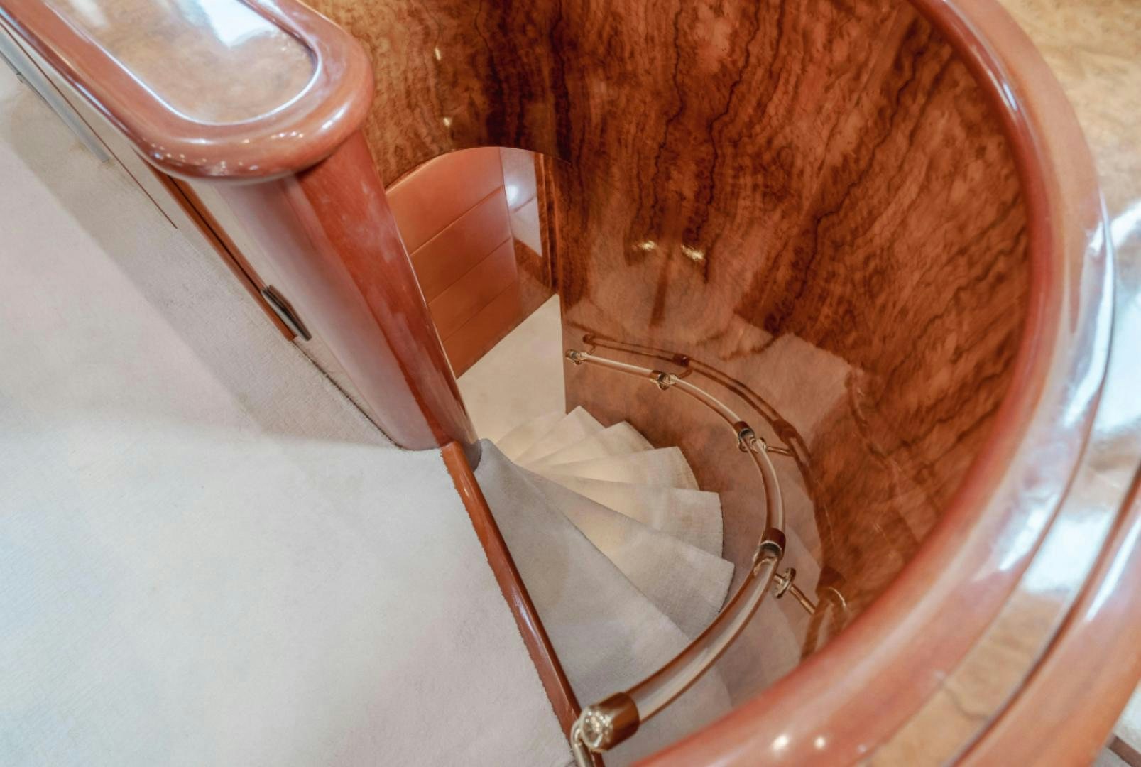 a brown leather chair aboard MARBELLA Yacht for Sale