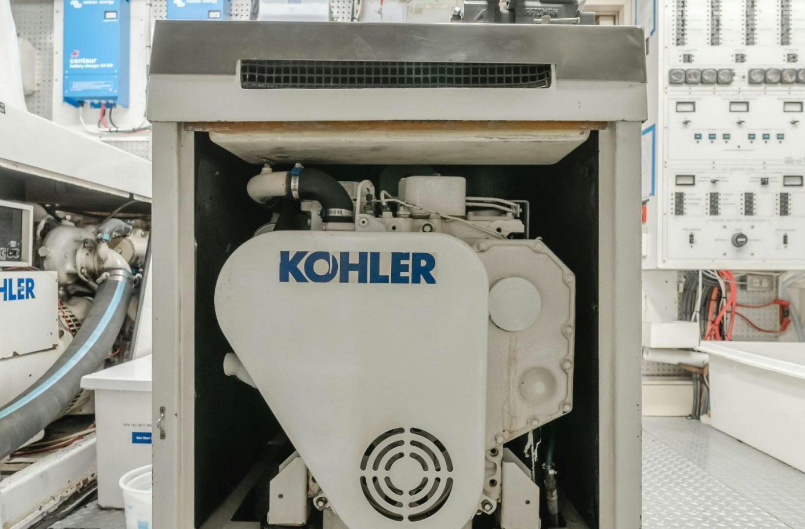 a machine with a white sheet aboard MARBELLA Yacht for Sale