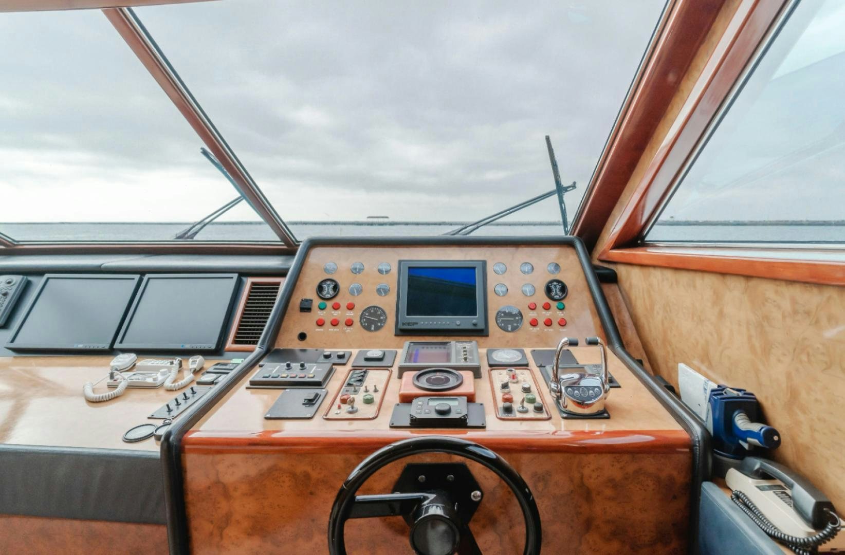a cockpit of an airplane aboard MARBELLA Yacht for Sale